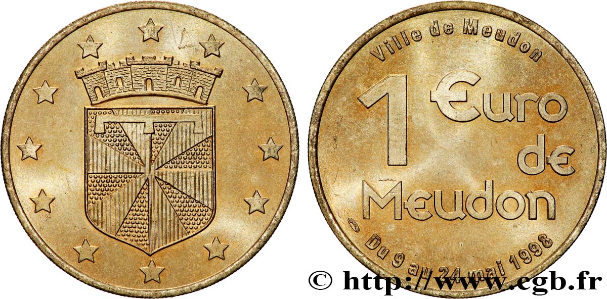 FRANCE 1 Euro de Meudon 1998 SPL