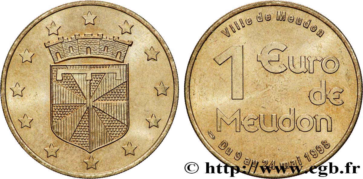 FRANCIA 1 Euro de Meudon 1998 MS