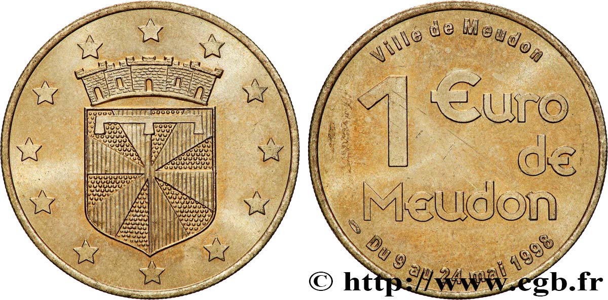 FRANCE 1 Euro de Meudon 1998 SPL