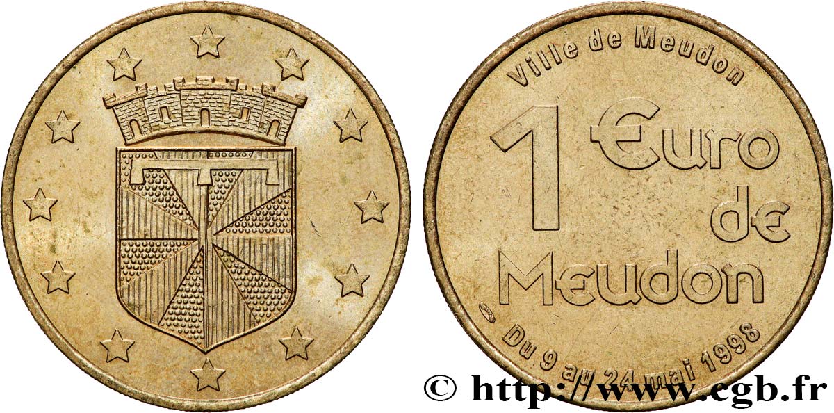 FRANCIA 1 Euro de Meudon 1998 MS