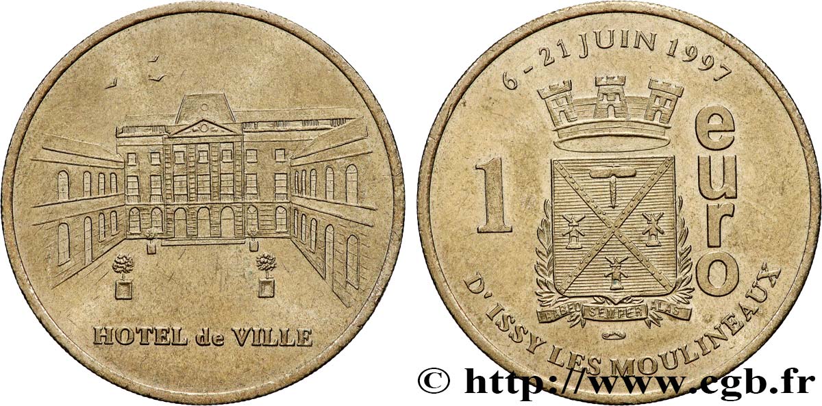 FRANKREICH 1 Euro de Issy-les-Moulineaux (6 - 21 juin 1997) 1997