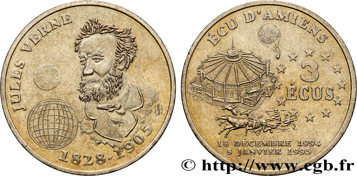 FRANCE 1 Euro d’Amiens Jules Verne 1994 TTB
