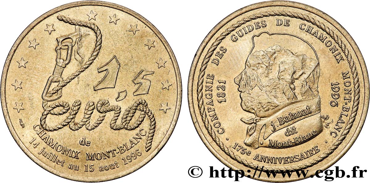 FRANCE 1,5 Euro de Chamonix Mont-Blanc (14 juillet - 15 août 1996) 1996 AU