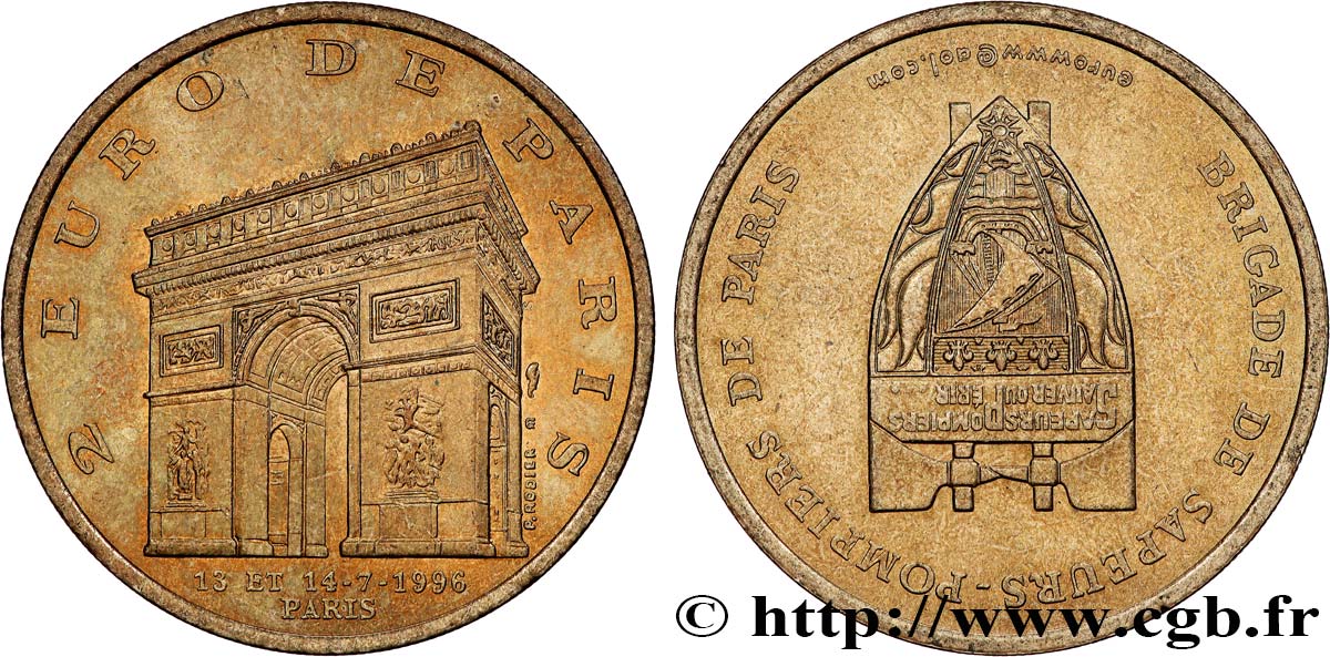 FRANCE 2 Euro de Paris (13 et 14 juillet 1996) - Brigade des sapeurs-pompiers de Paris 1996 SUP