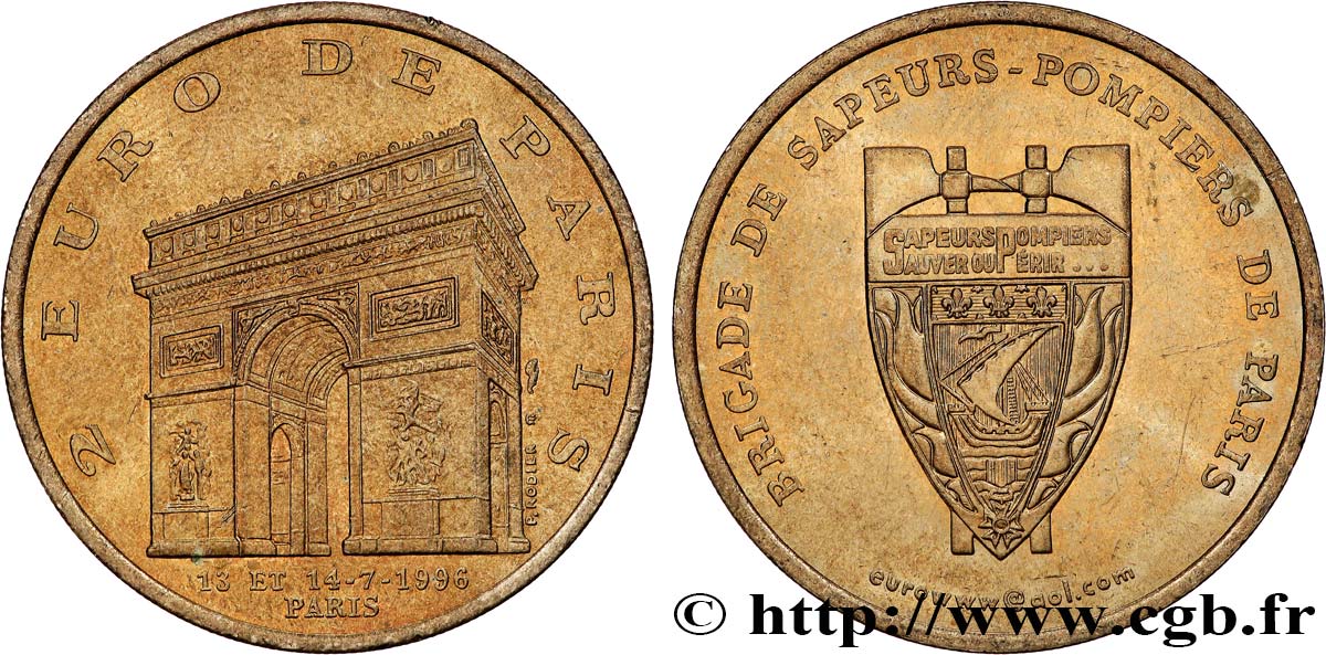 FRANCE 2 Euro de Paris (13 et 14 juillet 1996) - Brigade des sapeurs-pompiers de Paris 1996 SUP
