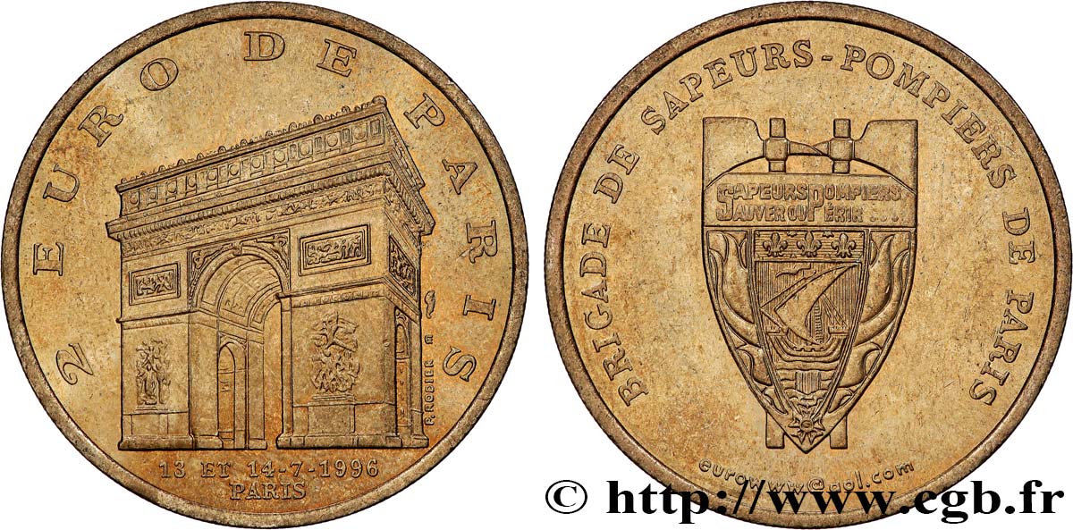 FRANCE 2 Euro de Paris (13 et 14 juillet 1996) - Brigade des sapeurs-pompiers de Paris 1996 AU