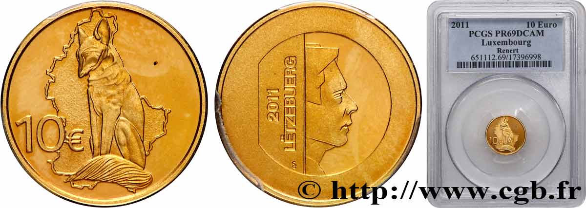 LUXEMBOURG 10 Euro MICHEL RODANGE 2011 FDC69