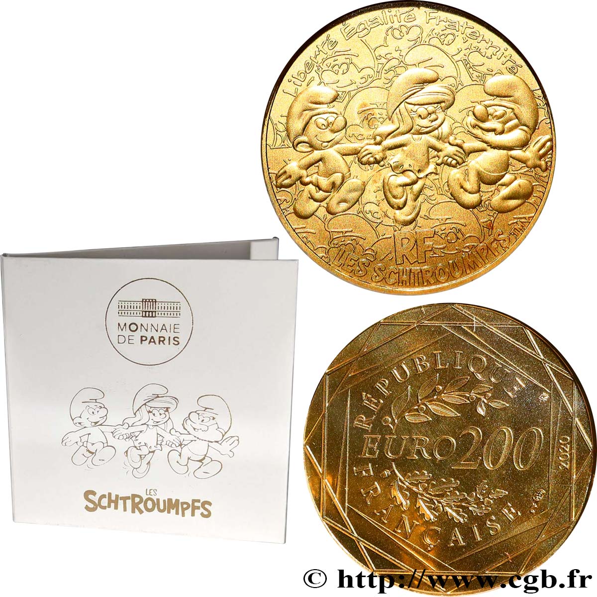 FRANCE 200 Euro SCHTROUMPFS (or) 2020 BU
