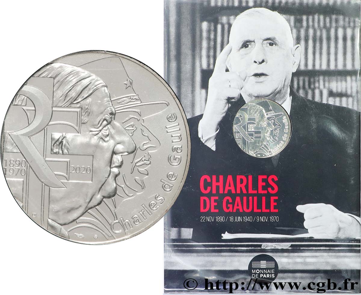 FRANCIA 10 euro - CHARLES DE GAULLE - 80 ANS DE L’APPEL DU 18 JUIN  2020 FDC