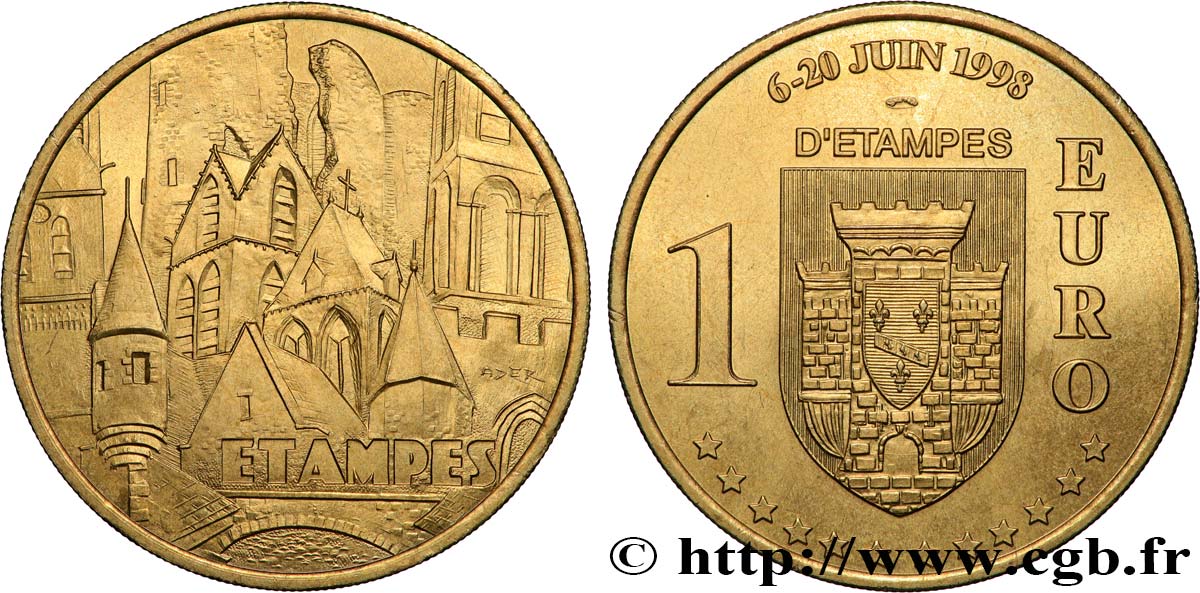 FRANCIA 1 Euro d’Étampes (6 - 20 juin 1998) 1998 SPL