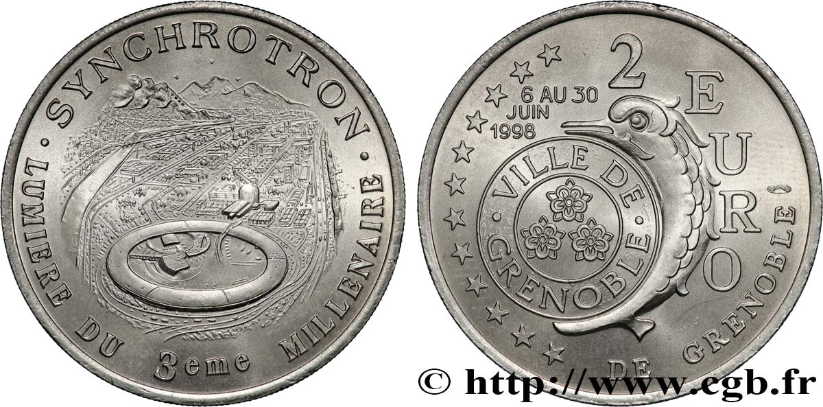 FRANKREICH 2 Euro de Grenoble (6 - 30 juin 1998) 1998