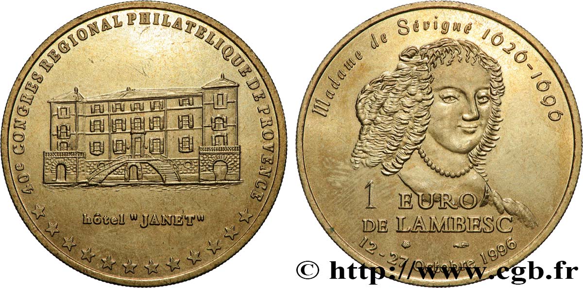 FRANCE 1 Euro de Lambesc (12 - 27 octobre 1996) 1996 MS