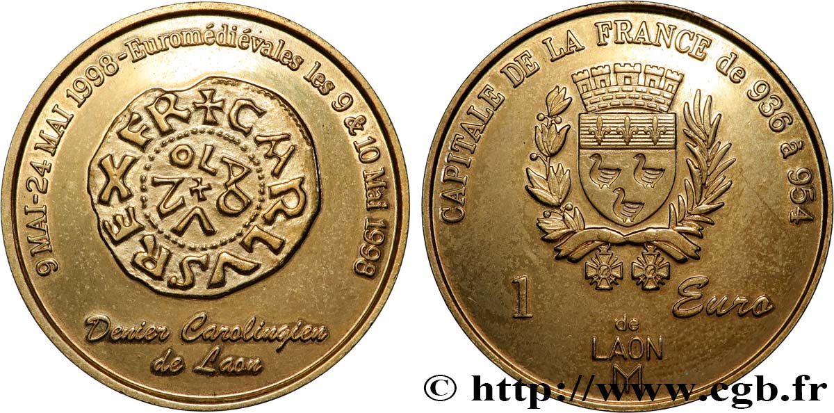 FRANCIA 1 Euro de Laon (9 - 24 mai 1998) 1998 MS