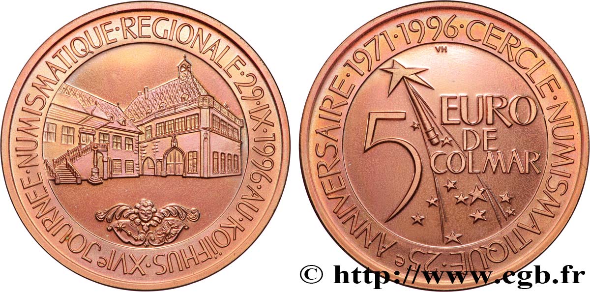 FRANCIA 5 Euro de Colmar  1996 MS