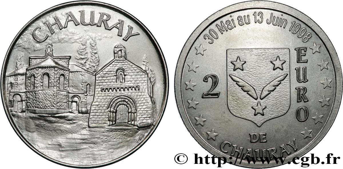 FRANKREICH 2 Euro de Chauray (30 mai - 13 juin 1998) 1998