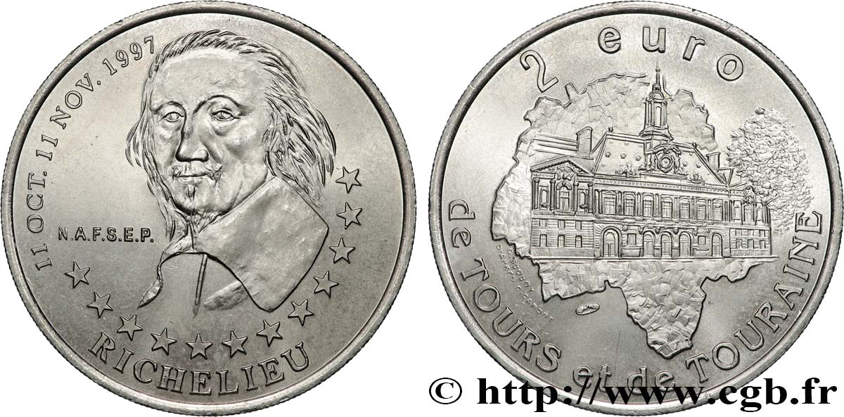 FRANCE 2 Euro de Tours et de Touraine - RICHELIEU 1997 SPL