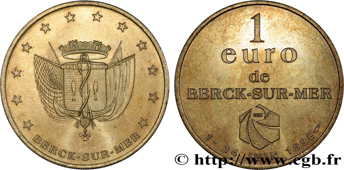 FRANCIA 1 Euro de Berck-sur-Mer (1 - 14 juin 1998) 1998 SC