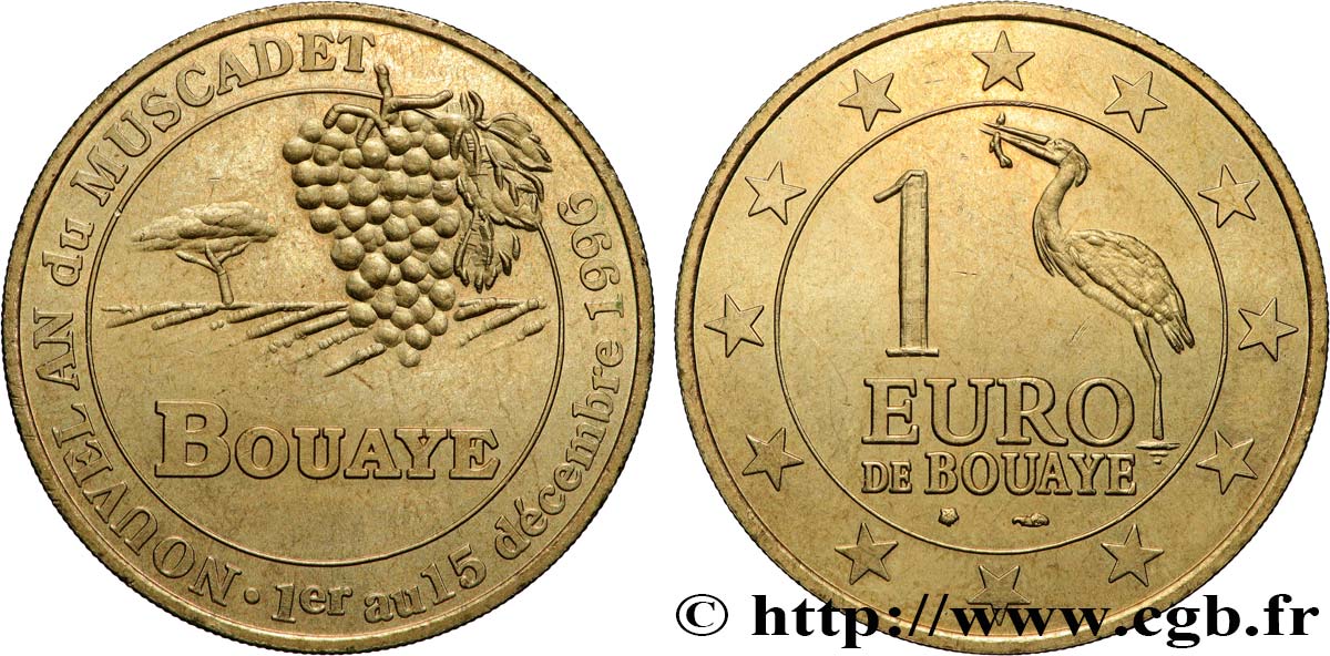 FRANKREICH 1 Euro de Bouaye (1 - 15 décembre 1996) 1996