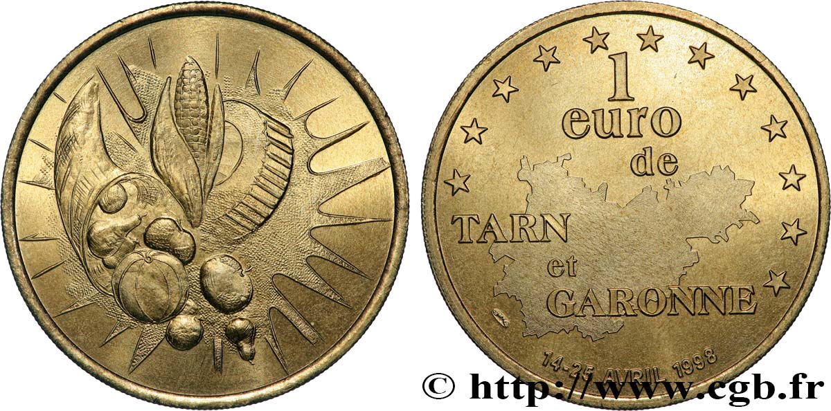 FRANCE 1 Euro Tarn-et-Garonne (14 - 25 avril 1998) 1998 MS