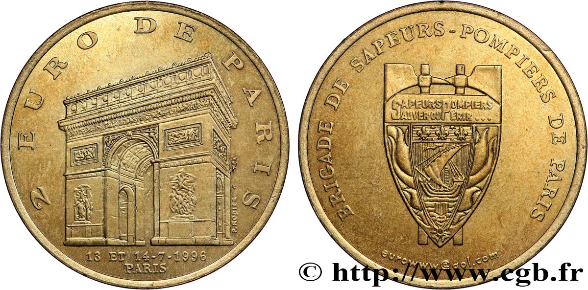 FRANCE 2 Euro de Paris (13 et 14 juillet 1996) - Brigade des sapeurs-pompiers de Paris 1996 SUP