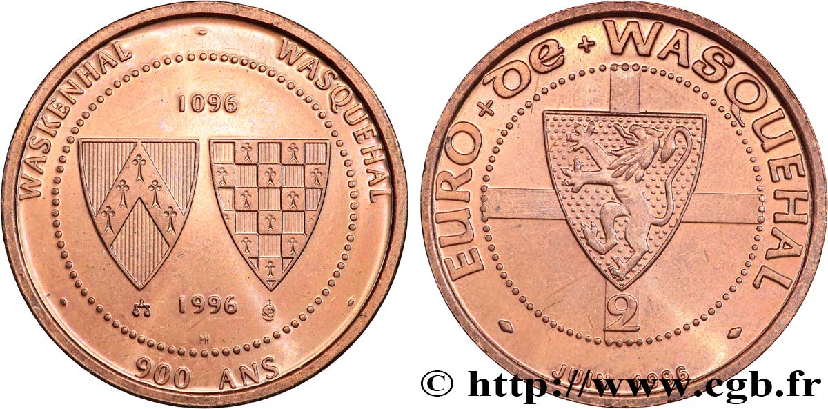 FRANCIA 2 Euro de Wasquehal 1996 SC