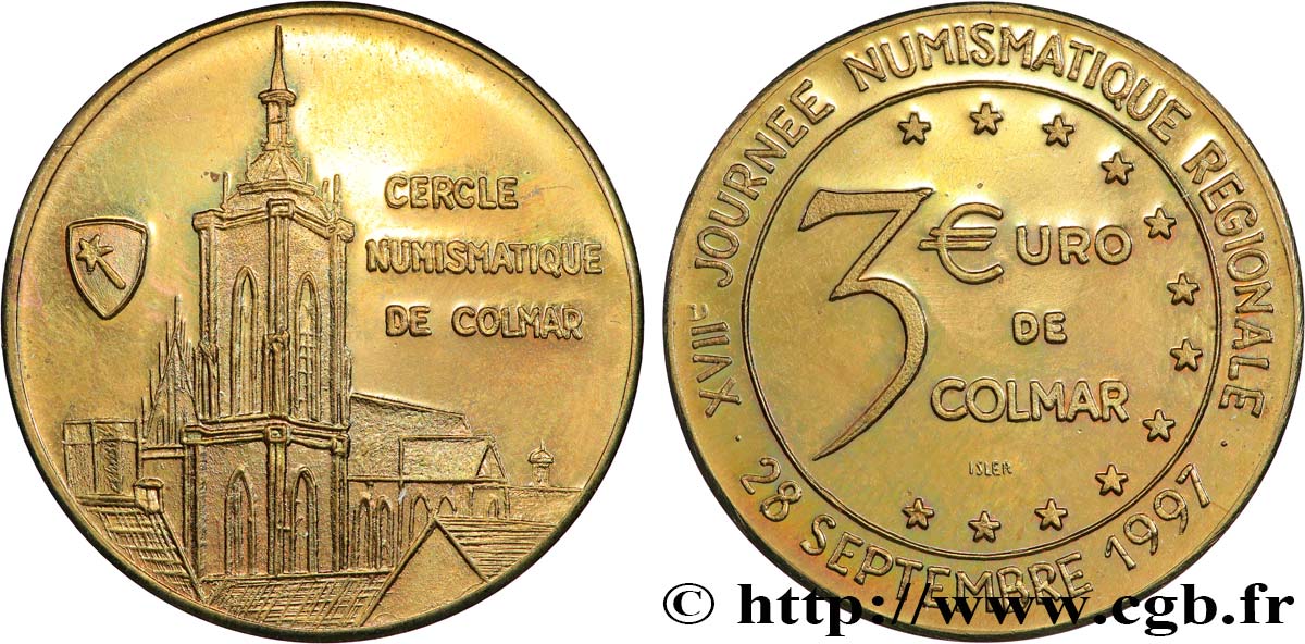 FRANKREICH 3 Euro de Colmar  1997