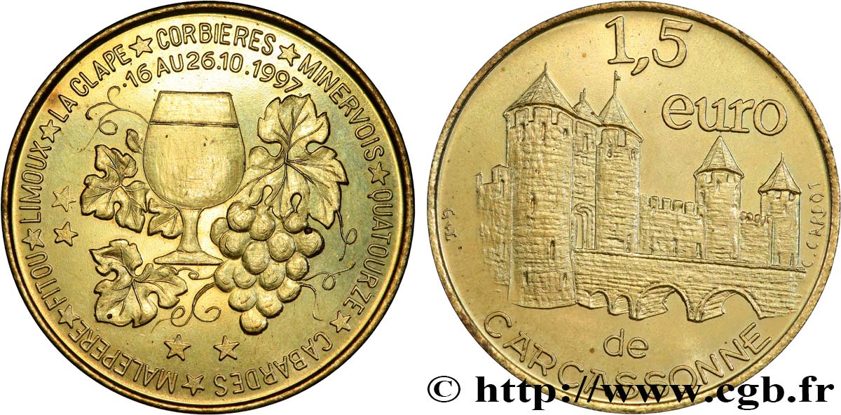 FRANCE 1,5 Euro de Carcassonne 1997 MS