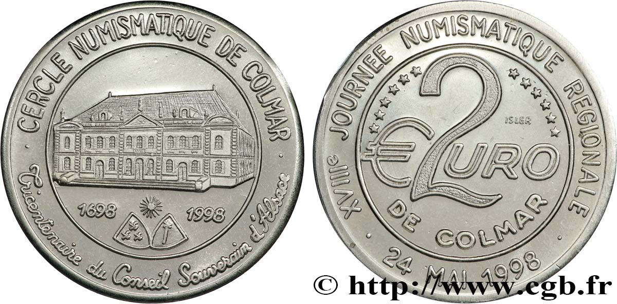 FRANCE 2 Euro de Colmar  1998 SPL