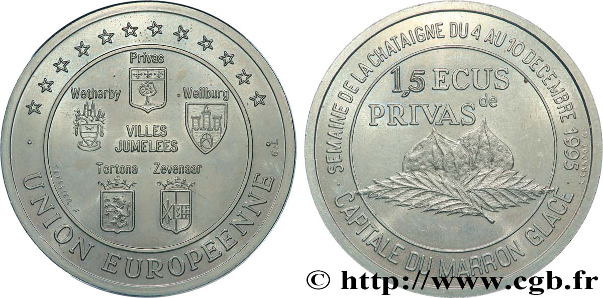 FRANCE 1,5 Écu de Privas (4 - 10 décembre 1995) 1995 MS