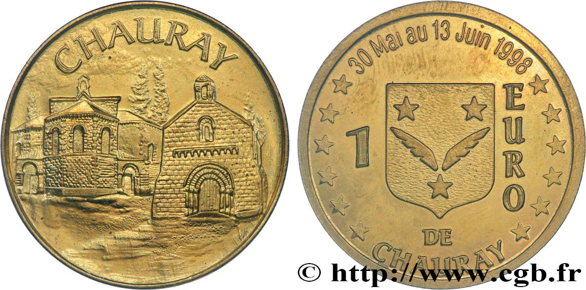 FRANCIA 1 Euro de Chauray (30 mai - 13 juin 1998) 1998 MS