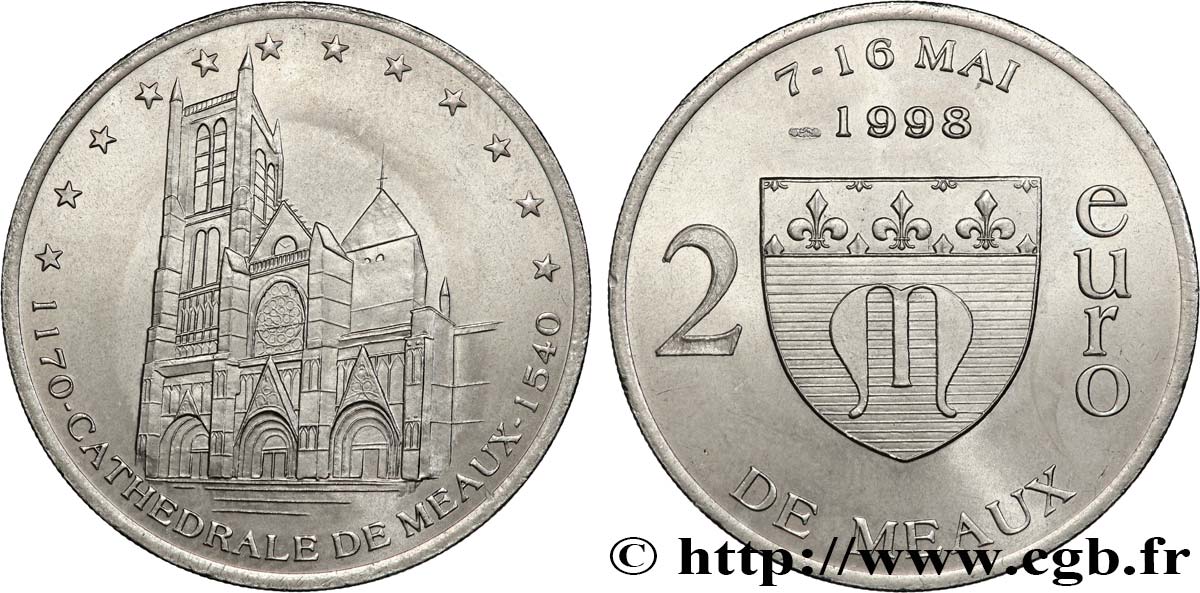 FRANCIA 2 Euro de Meaux (7 - 16 mai 1998) 1998 EBC