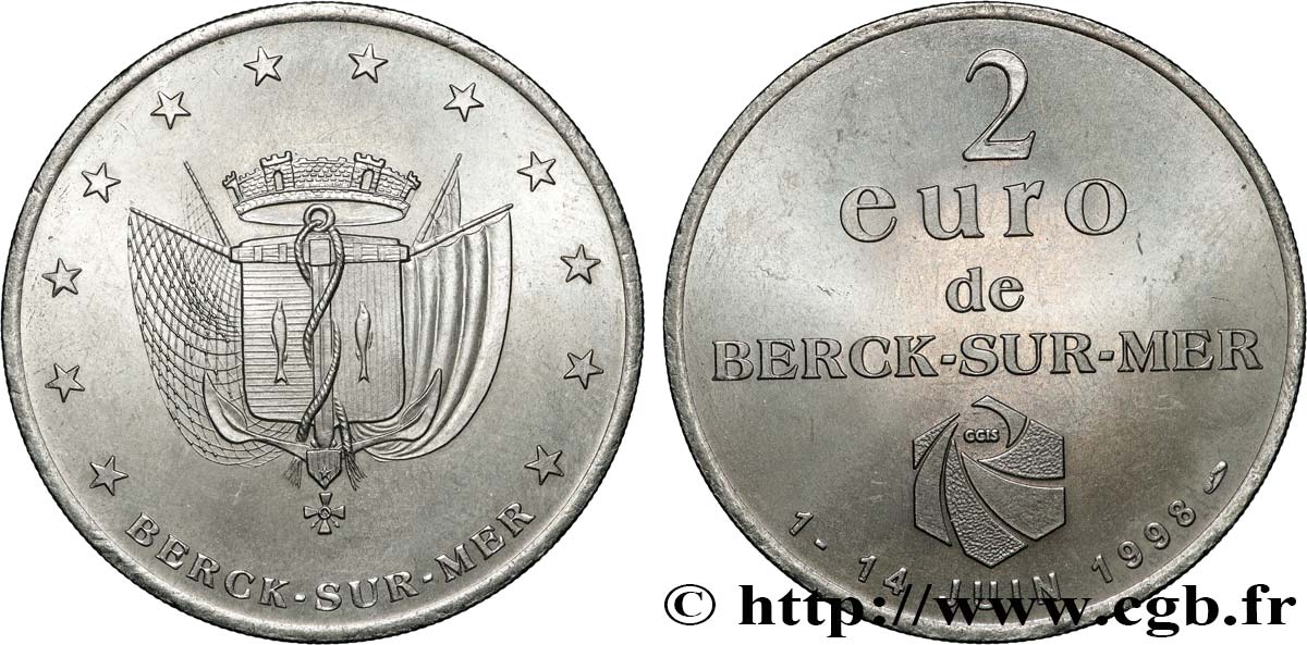 FRANKREICH 2 Euro de Berck-sur-Mer (1 - 14 juin 1998) 1998