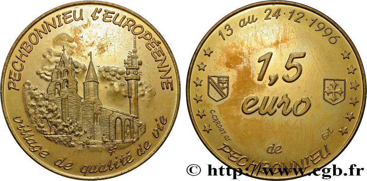 FRANCIA 1,5 Euro de Pechbonnieu (13 - 24 décembre 1996) 1996 SPL