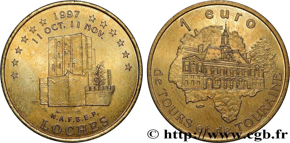 FRANCIA 1 Euro de Tours et de Touraine - LOCHES 1997 EBC