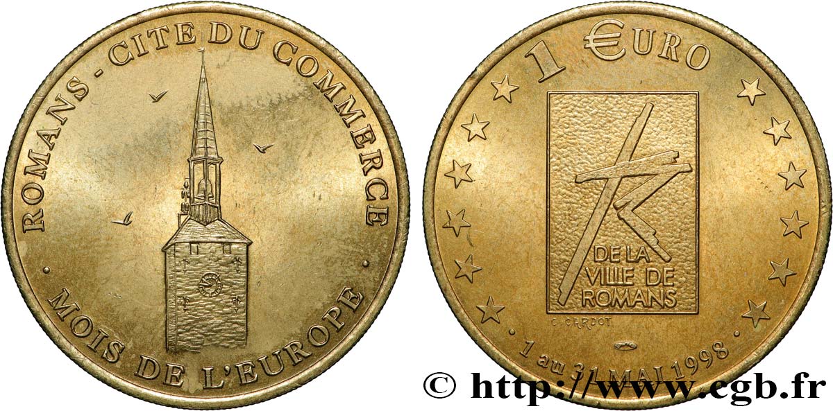 FRANKREICH 1 Euro de Romans (1 - 31 mai 1998) 1998