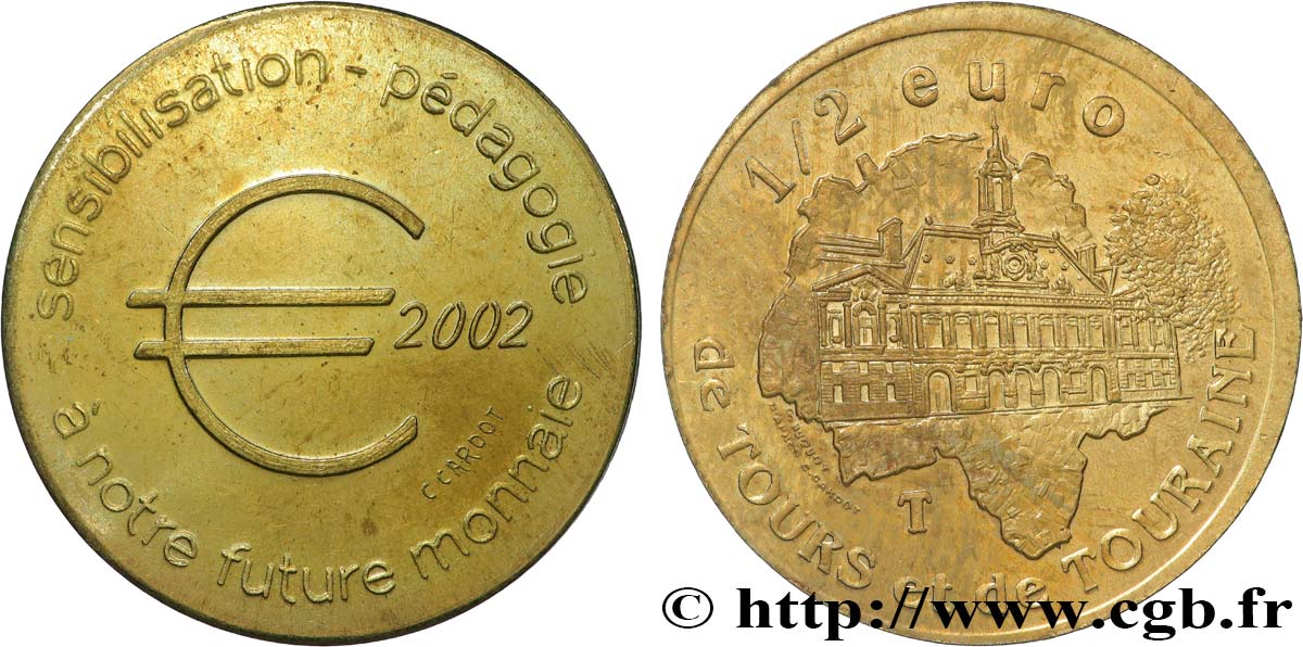 FRANCIA 1/2 Euro de Tours et de Touraine n.d. EBC