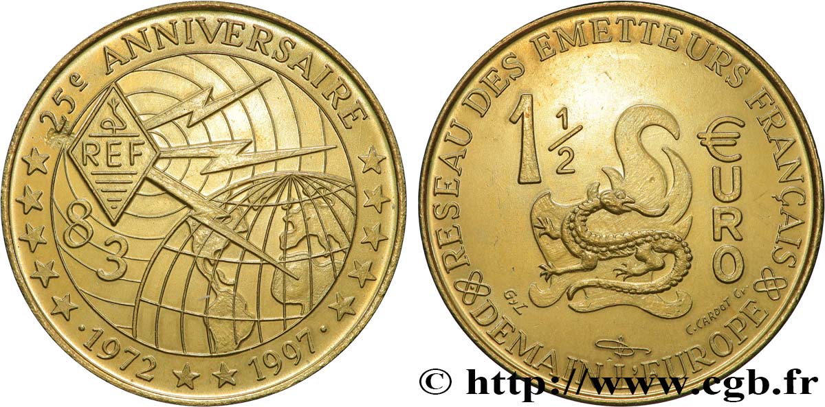 FRANCE 1,5 Euro Réseau des émetteurs français 1997 SPL