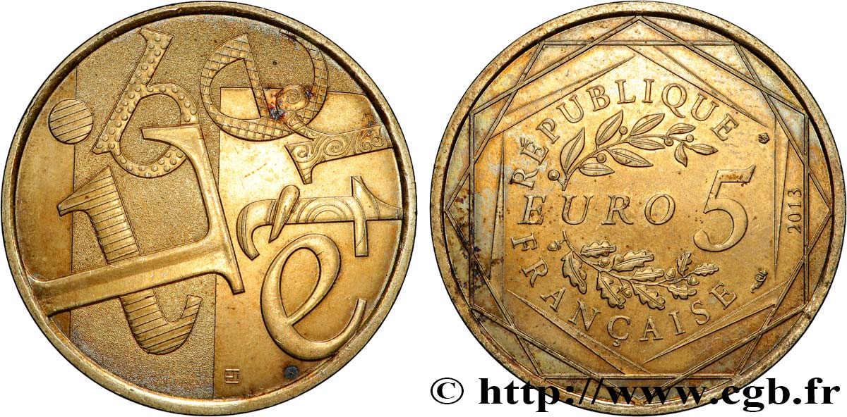 FRANKREICH 5 Euro LA LIBERTÉ 2013