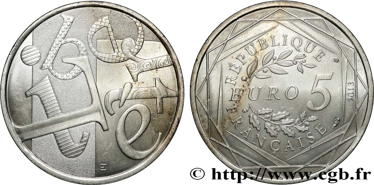 FRANKREICH 5 Euro LA LIBERTÉ 2013