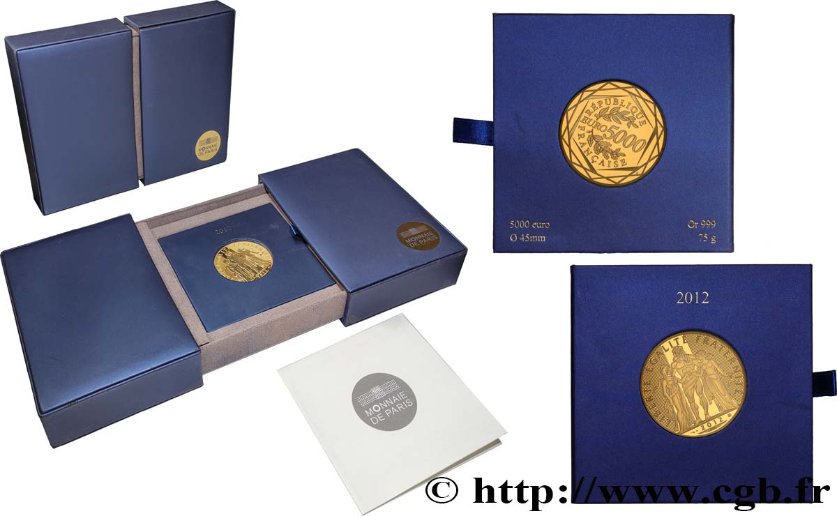 FRANCIA 5000 Euro HERCULE 2012 FDC