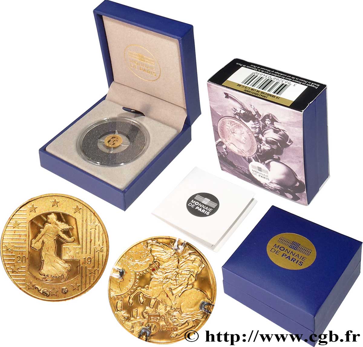 FRANCE Belle Épreuve 5 Euro LA SEMEUSE - LE FRANC GERMINAL 2019 BE