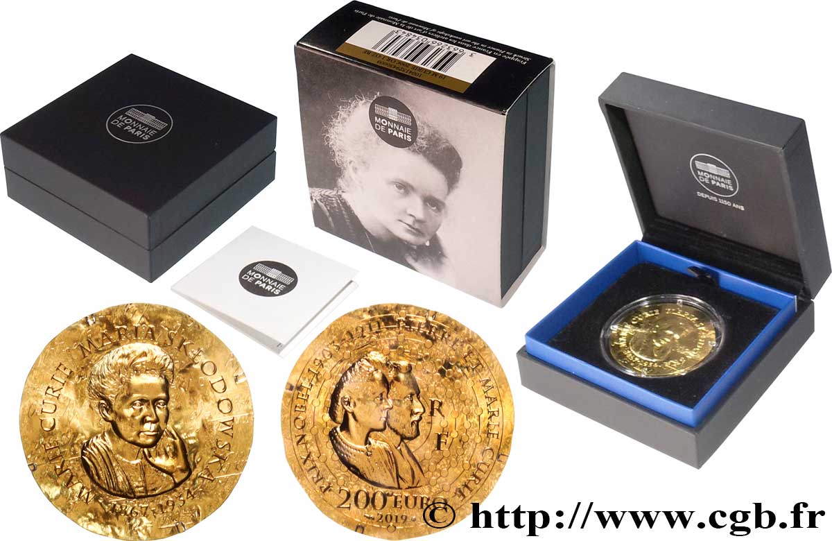 FRANCIA Belle Épreuve 200 Euro MARIE CURIE 2019 Prueba
