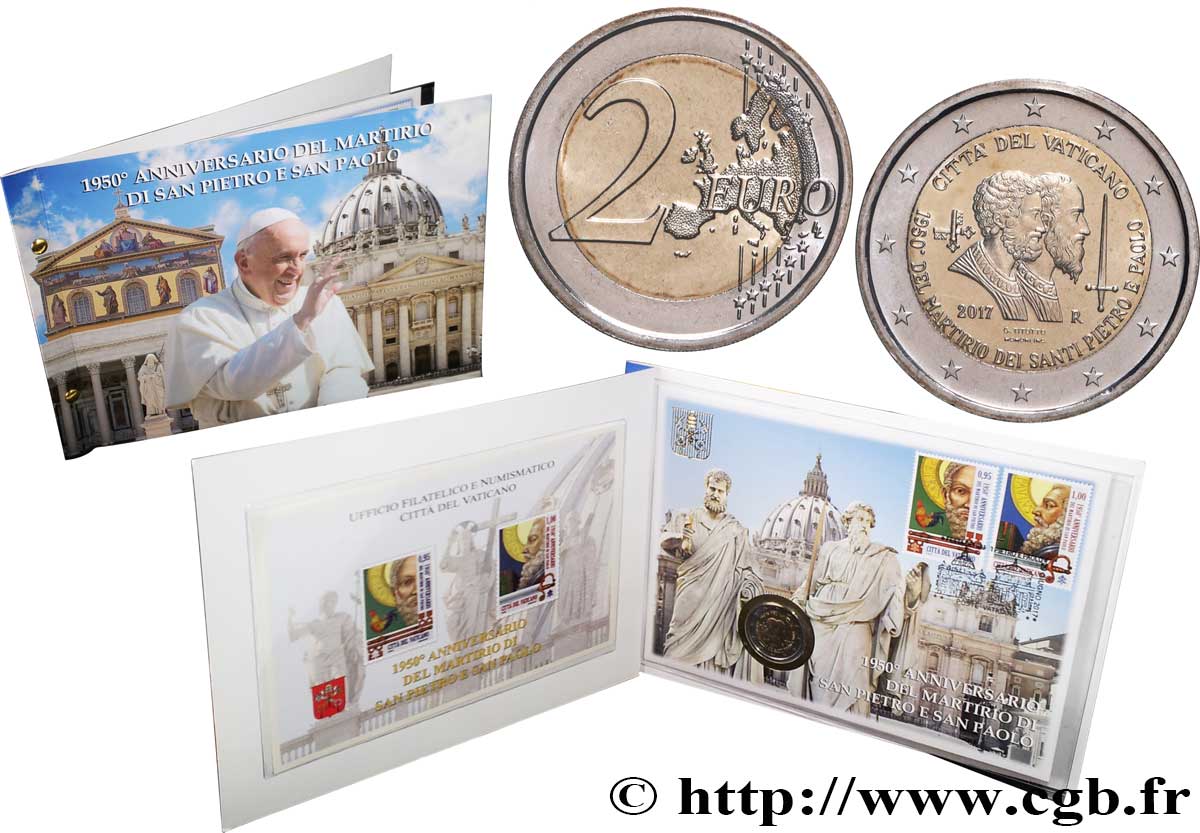 VATICAN Enveloppe philatélique 2 Euro FATIMA 2017 BU