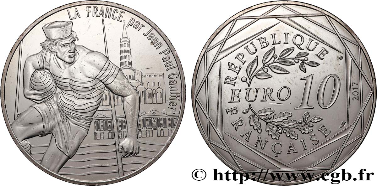 FRANCE 10 Euro LA FRANCE PAR JEAN PAUL GAULTIER - TOULOUSE LA CONQUÉRANTE 2017 MS