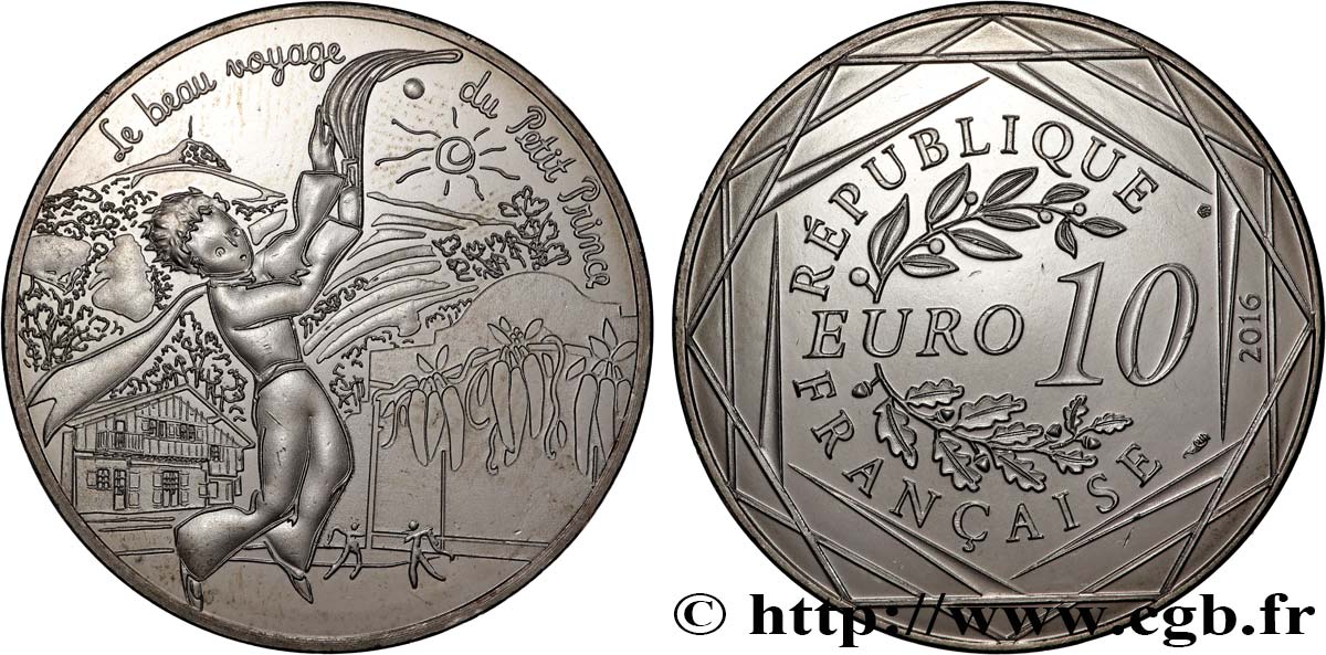 FRANCE 10 Euro LE PETIT PRINCE - JOUE DE LA PELOTE BASQUE 2016 MS