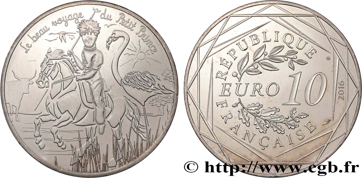 FRANCE 10 Euro LE PETIT PRINCE A CHEVAL 2016 MS