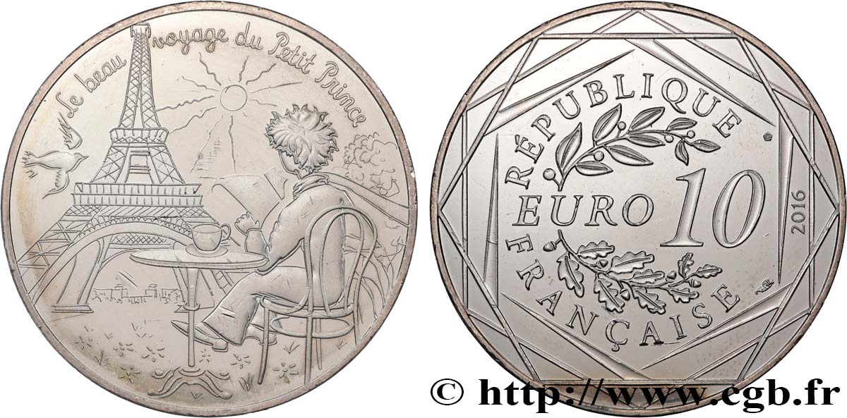 FRANCE 10 Euro LE PETIT PRINCE EN TERRASSE A PARIS 2016 SPL