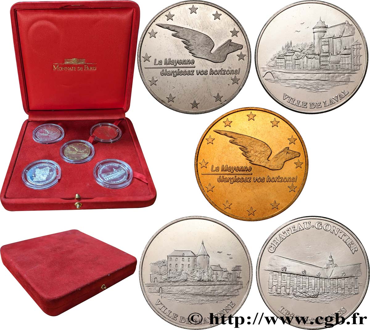 FRANKREICH Coffret Euro du département de la Mayenne 1997