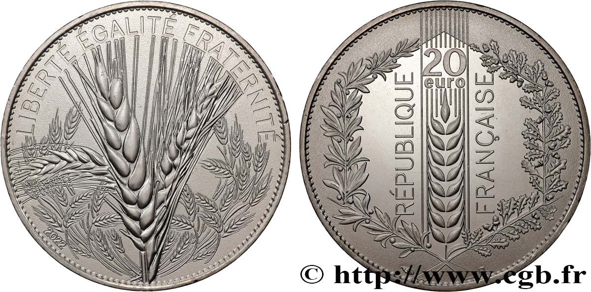 FRANCE 20 Euro BLÉ 2022 SPL