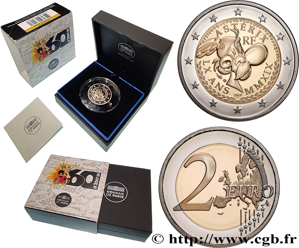 FRANCE Belle Epreuve - 2 Euro ASTÉRIX  2019 Proof set